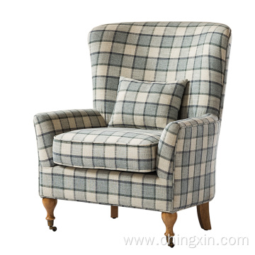 Wholesale Check Flower Leisure Arm Chair